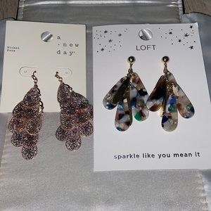 LOFT and a new day dangly earrings